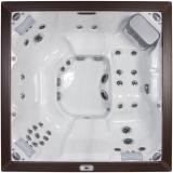 СПА бассейн Jacuzzi Premium J-LXL 213x213x91 см чаша Silver Pearl обшивка Roasted Chesnut