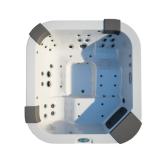СПА бассейн Jacuzzi Italian Design Santorini Pro Sound 230x215x90 см чаша Cobalt обшивка Graphite (с теплообменником)