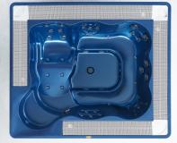 Переливной СПА бассейн Jacuzzi Professional Virginia 257x219x98 см чаша Platinum, с аэромассажем
